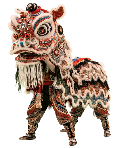 Un leon de china bailando danza tradiconal Liondance